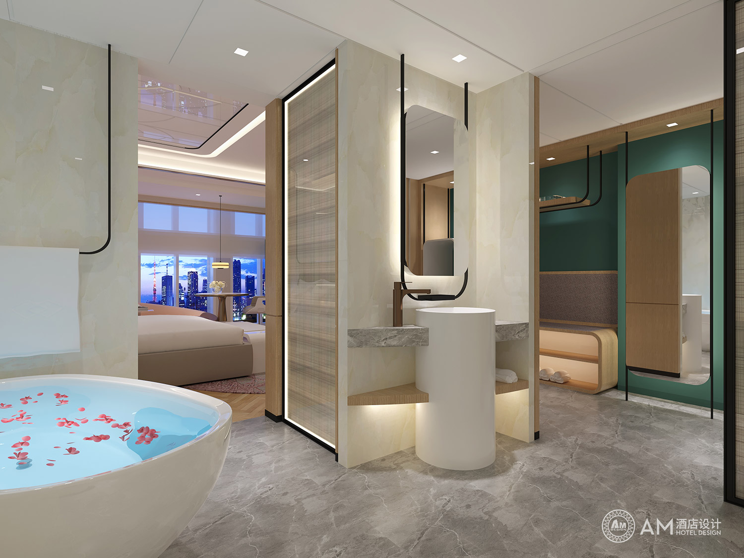 AM设计 | 西安悦莅酒店客房卫生间设计